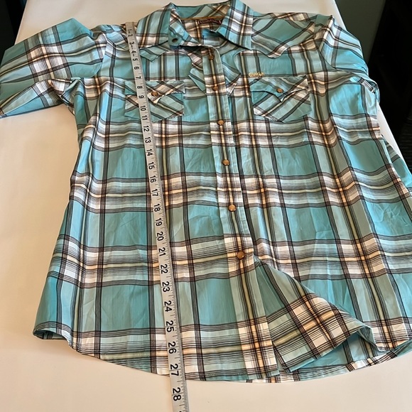 Cruel Girl Snap Button Long Sleeve Western Shirt Size L - Picture 10 of 16